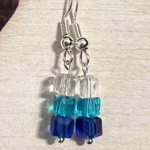 Ombre Glass Bead Dangle Earrings